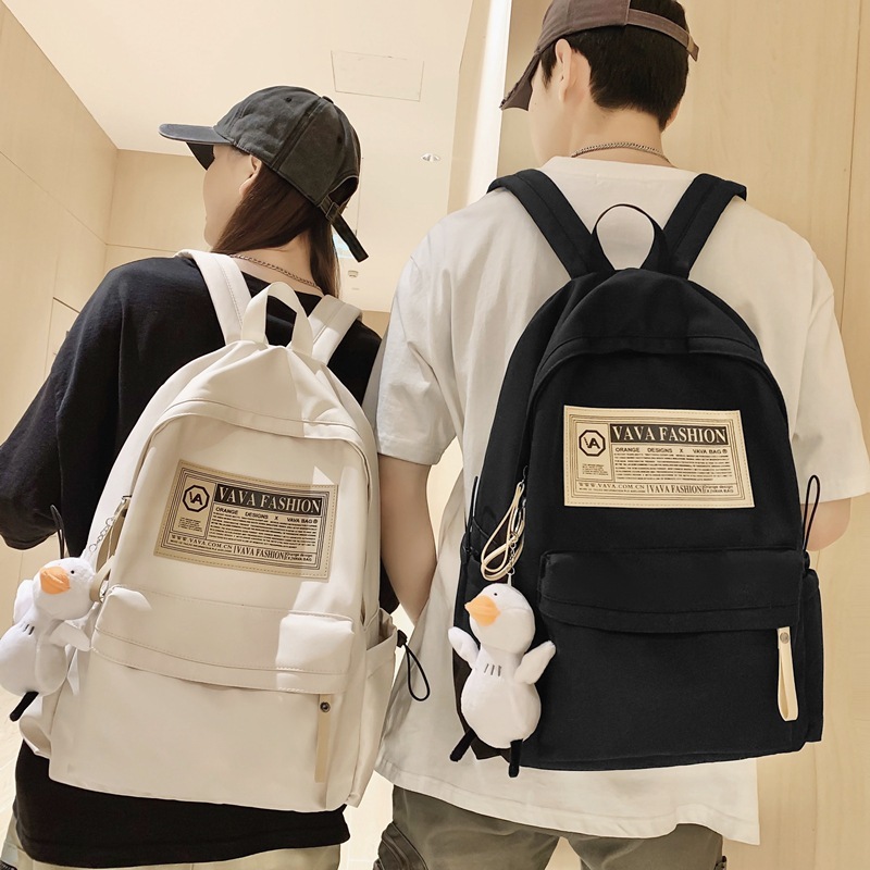 Balo nam nữ đi học, balo du lịch nhiều ngăn, đựng laptop thời trang BALO TRON VAVA TEM NÂU