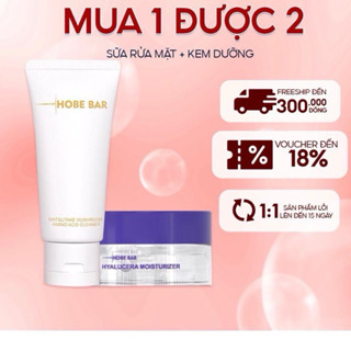 Cb Sữa rửa mặt Hobebar và Kem Dưỡng Ẩm HOBEBAR Dưỡng Sáng Cấp Ẩm Skincare