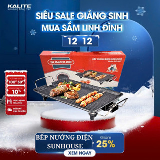Bếp nướng điện Sunhouse không khó SHD4607 công suất 1500w 6 mức nhiệt, mặt tráng men chống dính, bảo hành 12 tháng