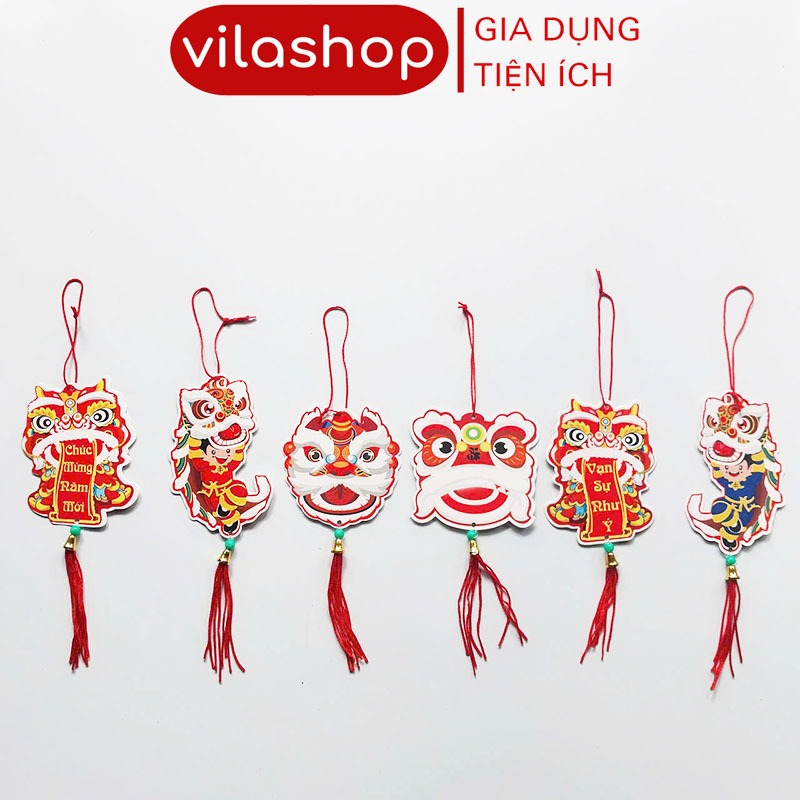 Bộ 6 Dây Treo Múa Lân Tài Lộc Vilahome, Khánh Treo Giấy Hình Múa Lân May Mắn Trang Trí Đón Tết 2027