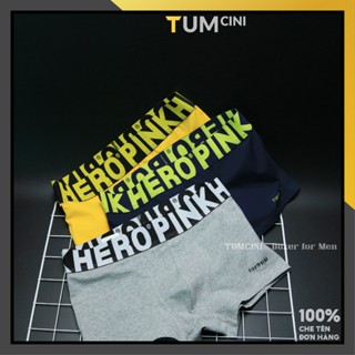 Quần sịp nam kinh điển logo nổi in nhiệt cực đẹp Hero Pink 2023 Tumcini HP11