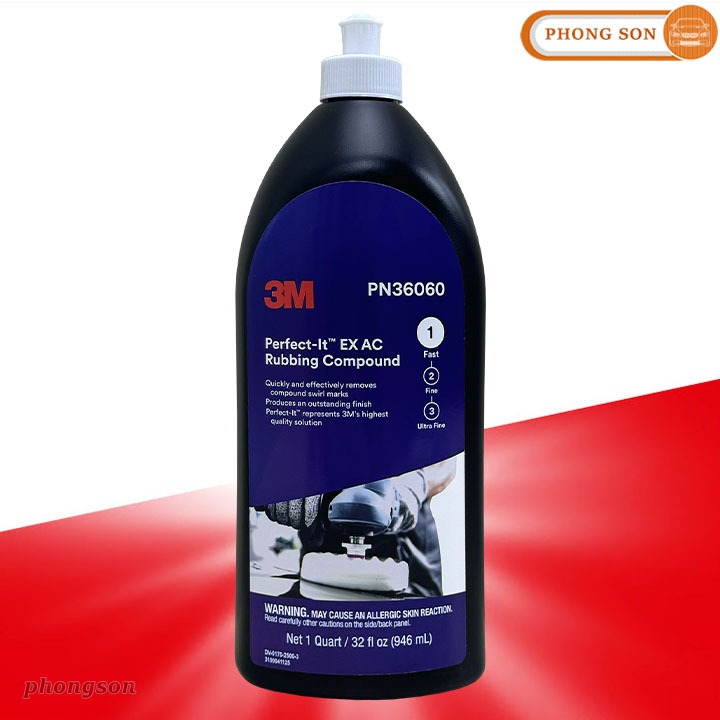 Dung dịch xi đánh bóng 3M 36060 946ml (bước 1)