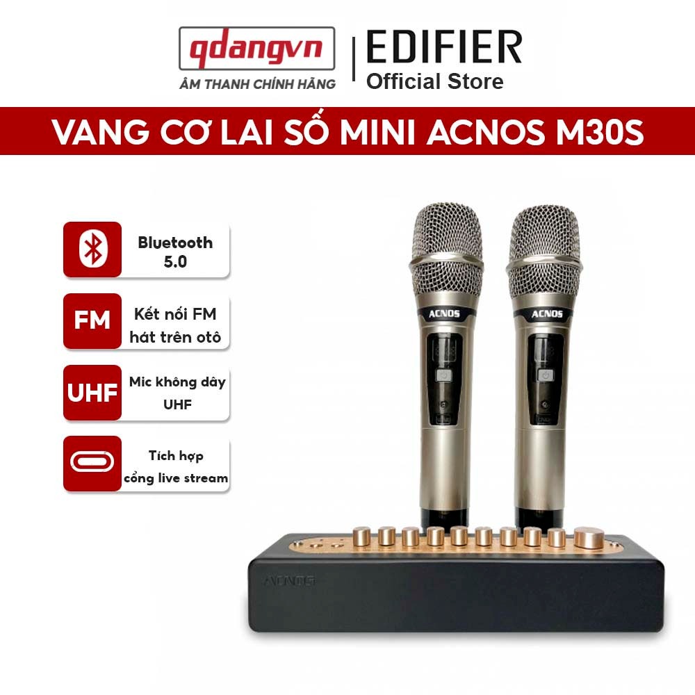 MI30S ACNOS V2 2024 Vang số chỉnh cơ tích hợp bluetooth không dây UHF, có kết nối FM cho ô tô