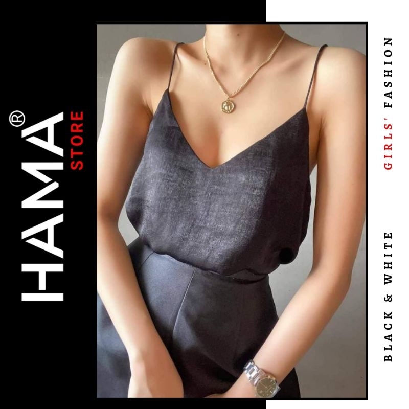Áo lụa 2 dây HAMA STORE H48 Có tăng đưa sexy dạo phố [Nhiều màu]