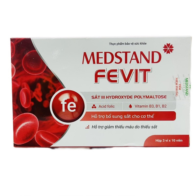 Medstand Fevit - 30 viên nang mềm - hỗ trợ giảm thiếu máu do thiếu sắt