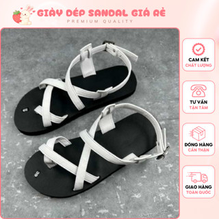 Giày Sandal Nữ Quai Hậu Học Sinh 4 Màu Nâu, Trắng,đen ,be Từ size 25-size 40