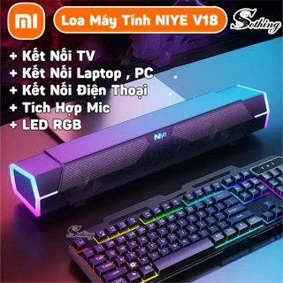 Loa Máy Tính NIYE V18 LED RGB Cắm Nguồn USB - Loa Bluetooth Để Bàn Kết Nối TV , PC , Laptop Bảo Hành 12 Tháng