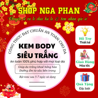 KT: 8cm, Combo 100 Tem Giấy ảnh, Tem nhựa sữa, Tem trong Kem Body, Cốt, Trộn KT: 8cm