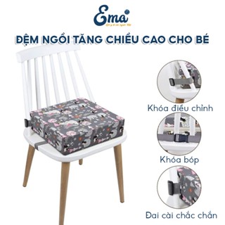 Đệm ngồi tăng chiều cao ghế ăn cho trẻ EMA, dùng cho bàn ăn, bàn học, ghế ô tô