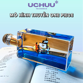 Mô Hình Thuyền One Piece UCHUU, Mô Hình Thuyền Bất Tử, Tàu Chiến Hoạt Hình Hải Tặc Decor Trang Trí
