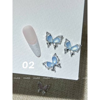 Charm bướm cánh ngọc đính móng lẻ 1 chiếc