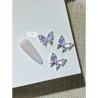 Charm bướm cánh ngọc đính móng lẻ 1 chiếc