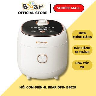 Nồi cơm điện đa năng 4L Bear DFB-B40Z9, 800W, Kèm Lồng Hấp, 6 Chế độ nấu cho 2-4 người, BH 18 Tháng