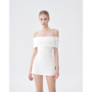  đầm bẹt vai dáng ngắn - Nia off-the-shoulder dress - RED BEAN 