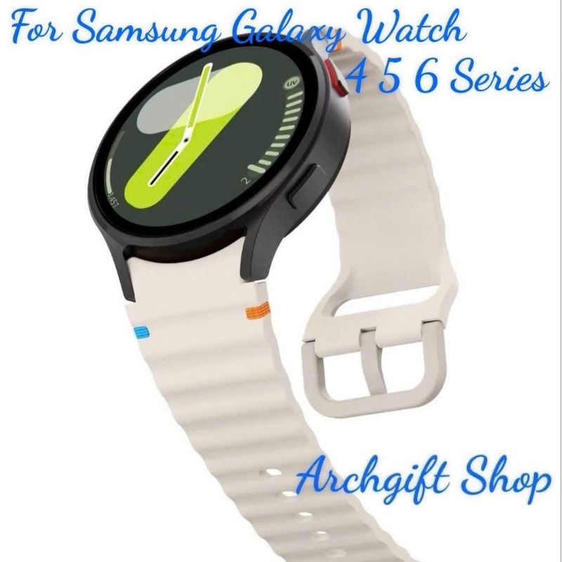 [ For SS Galaxy Watch 4 5 6 ] Dây silicon 20mm ngàm cong thời trang dành cho đồng hồ Samsung Galaxy 