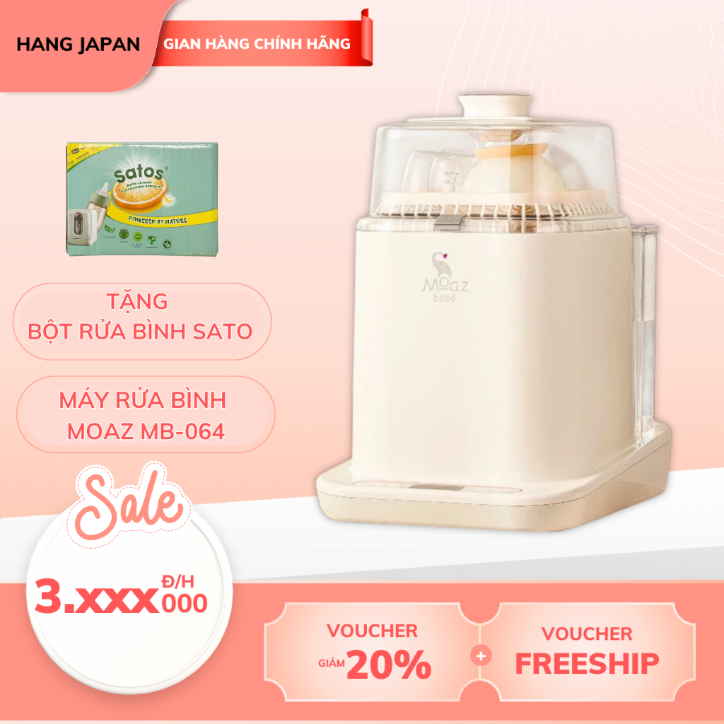 Máy rửa bình sữa cho bé Moaz BéBé MB064