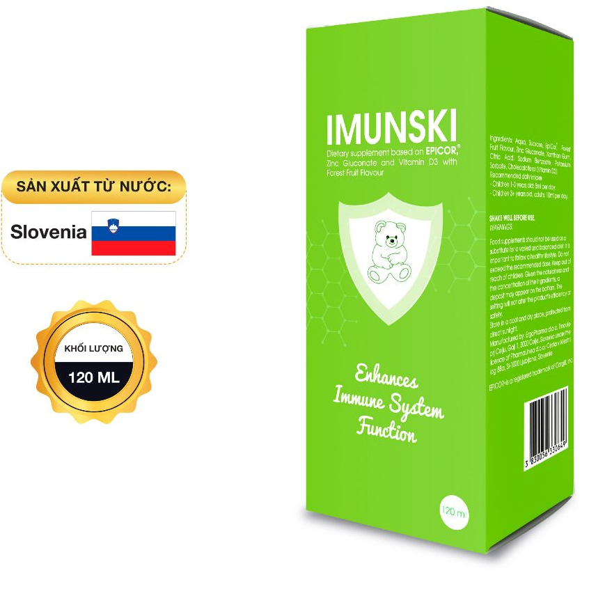 IMUNSKI - Hỗ trợ tăng cường sức đề kháng cho trẻ - Lọ 120ml