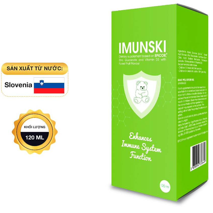 IMUNSKI - Hỗ trợ tăng cường sức đề kháng cho trẻ - Lọ 120ml