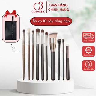 Bộ cọ trang điểm 10 cây OVW makeup tổng hợp lông siêu mềm mịn, bám phấn tốt có tặng kèm túi đựng cọ G3COSMETICS