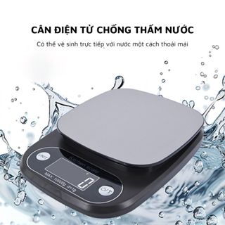  Cân điện tử nhà bếp mini chống nước 5kg 0.1g,10kg 1g cân thực phẩm và pha chế 