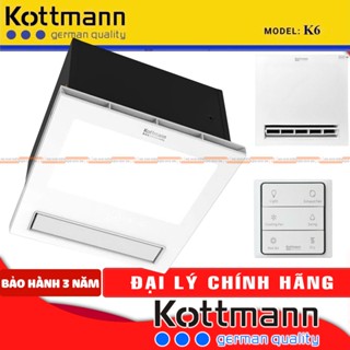 Quạt sưởi âm trần Kottmann K6 | 5 in 1. Sưởi, Sấy, Mát, Thông gió hút mùi, Chiếu sáng [CHÍNH HÃNG]