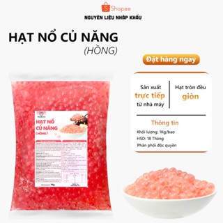 Hạt Nổ Củ Năng Hồng Túi 1KG - Thạch Nổ Củ Năng Nhiều Thạch Ít Nước