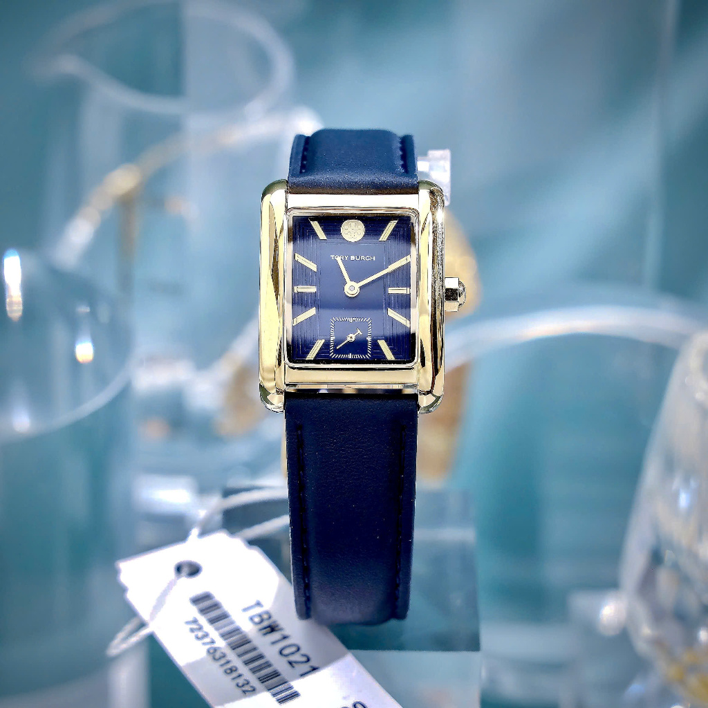 Tory Burch Dalloway TBW1021 Màu Xanh Blue⌚ Dinowatch🪁High-quality Women Watches Đồng Hồ Nữ Square Mặ