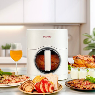 Nồi Chiên Không Dầu Masuto MSQueen 6L Màn Hình Cảm Ứng Nồi Chiên Đa Năng Công Nghệ Đốt 2 Tầng Đối Lưu Không Cần Trở Lật
