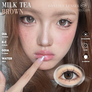 Lens Mắt Kính Áp Tròng Nâu Trà Sữa Milk Tea Brown 14.5mm