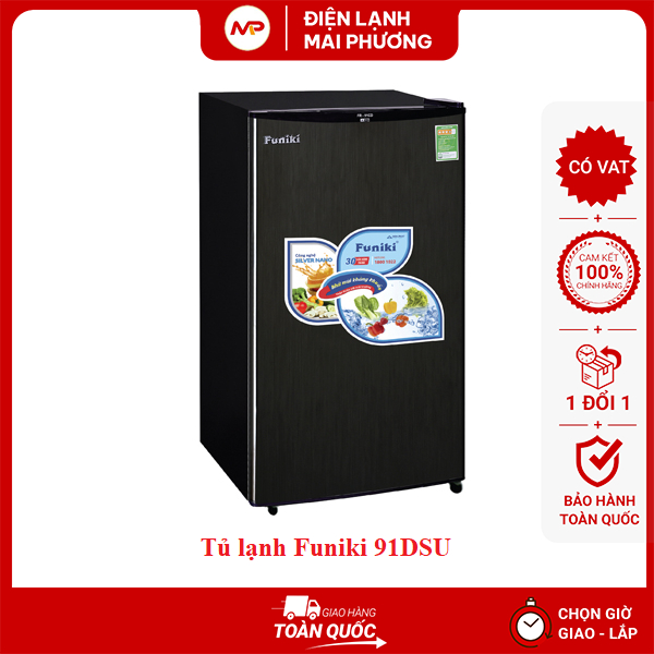 [SHIP TOÀN QUỐC]Tủ lạnh mini Funiki FR-91DSU 90L –  Êm ái tiết kiệm điện, Bảo hành 24 tháng tại nhà