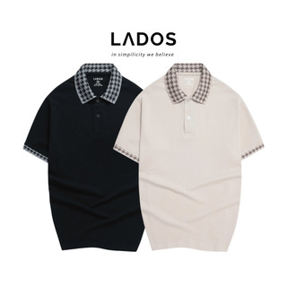 Áo thun polo ngắn tay nam LADOS-9199 chất thun cá sấu cao cấp, phối bo caro luxury trẻ trung năng động