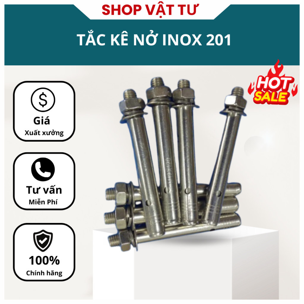 COMBO 12 CHIẾC TẮC KÊ NỞ INOX 201 - Đa dạng mẫu mã - Chất lượng cao cấp