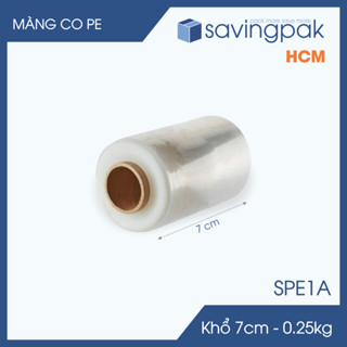 SPE1A - Khổ 7cm - 0.25kg - 1 cuộn màng co PE trong suốt - Cuộn màng bọc PE, màng chít quấn hàng