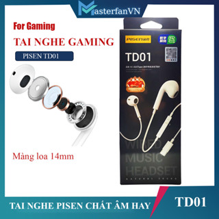  Tai nghe Pisen TD01 đầu cắm typeC chất âm cực hay dùng được cho mọi thiết bị cổng typeC nghe nhạc chơi gaem 
