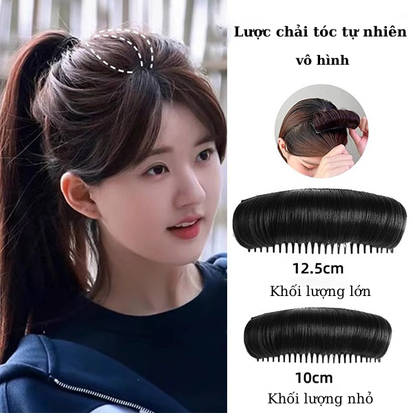 Bộ Tóc Giả Tạo Phồng Đỉnh Đầu Tự Nhiên Kẹp Tóc Giả Đỉnh Đầu Sang Trọng