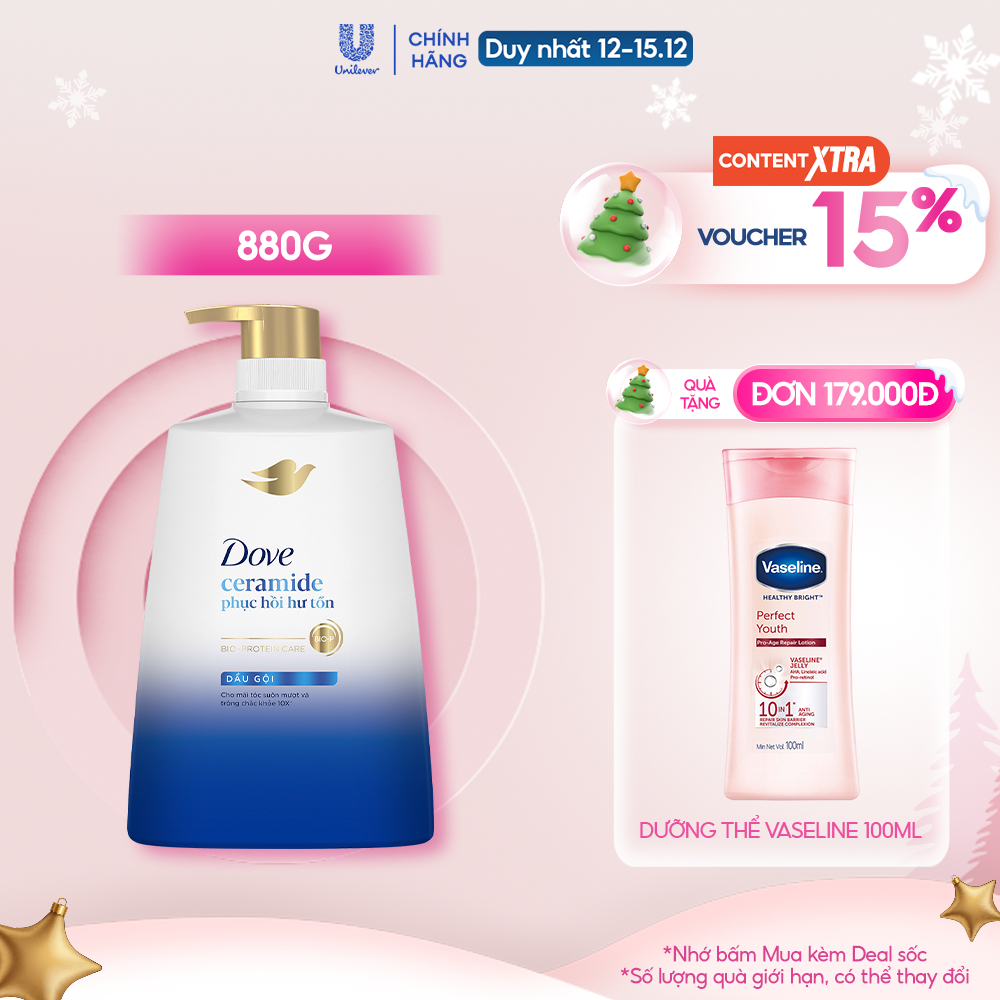 Dầu Gội Dove Phục Hồi Hư Tổn Bổ Sung Bio Protein Care Tương Thích Với Cấu Trúc Tóc 880G