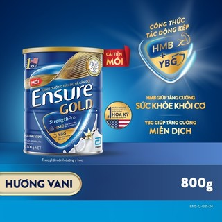 Sữa Bột Ensure Gold Abbott (HMB) 850g/800g Hương Lúa Mạch
