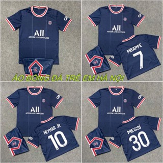 Bộ Quần Áo Bóng Đá Trẻ Em CLB PSG 2022 Logo Thêu - Vải Mè Kim Cao Cấp