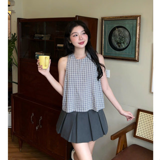 MÌ - ÁO KIỂU YẾM BABYDOLL SỌC CARO - CELY CARO TOP