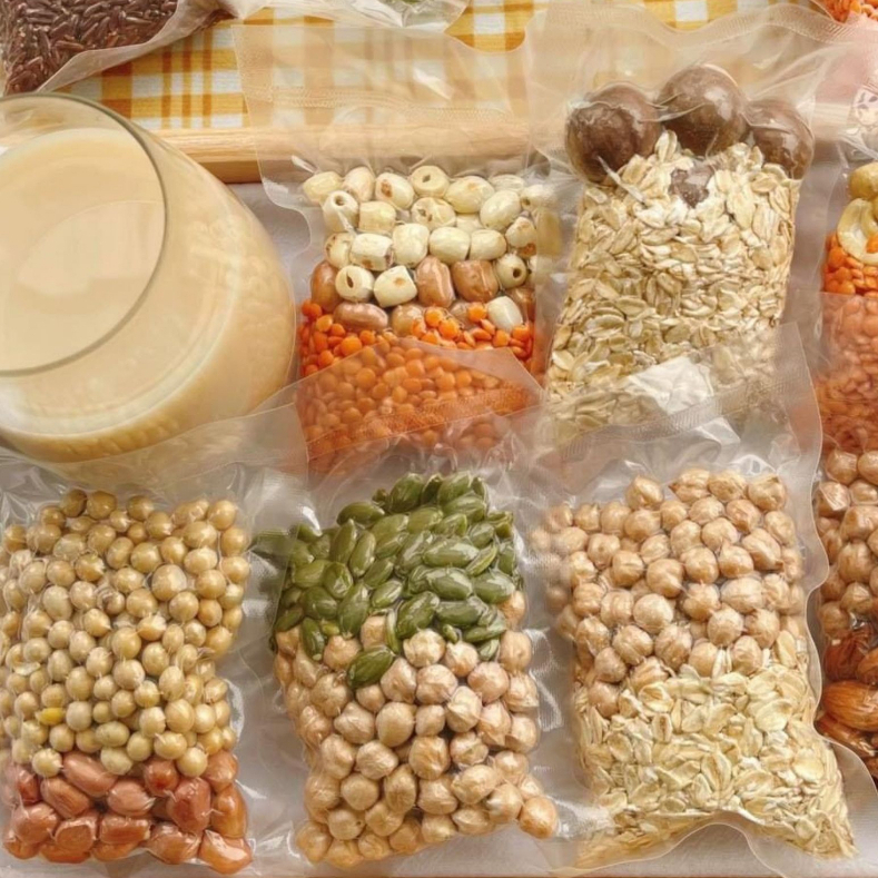 Set Hạt dinh dưỡng làm sữa - Mix Sẵn 10 Ngày - Nấu đồ ăn dặm cho bé