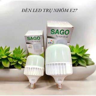  Đèn LED trụ nhôm tròn cao cấp BH 24 THÁNG 20W 30W 40W 65W   combo 2 bóng   