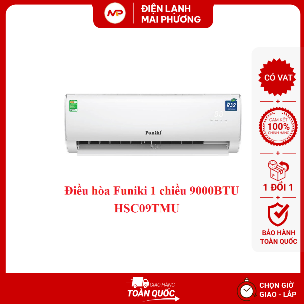 [NHẬN LẮP HN+FREE HÚT CHÂN KO]Điều hòa Funiki 9000BTU HSC09TMU – Làm lạnh nhanh, tiết kiệm điện