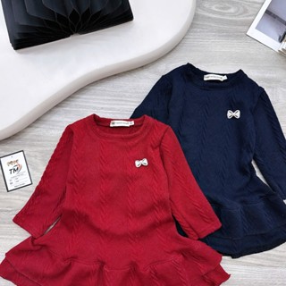  Sét LD1 Váy Len Dài Tay Cho Bé Đầm Bé Gái Chất Len Mềm Mịn Thoải Mái Cho Bé Từ 8-35kg 