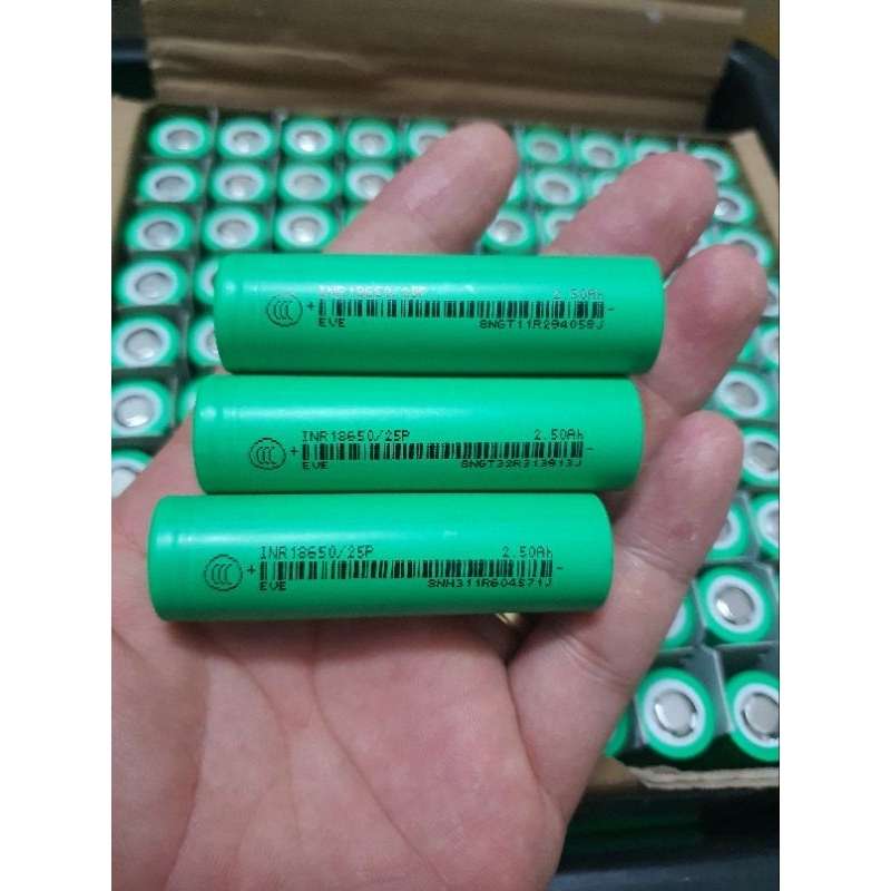 Eve25P Mới.mã 18650, xả cao 30A, dung lượng 2500mah