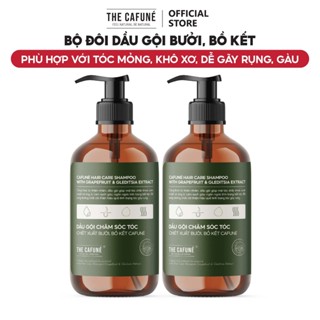 Bộ Đôi 2 Chai Dầu Gội Thảo Dược Bưởi Bồ Kết Chăm Sóc Tóc Cafuné 480ml Dưỡng Tóc