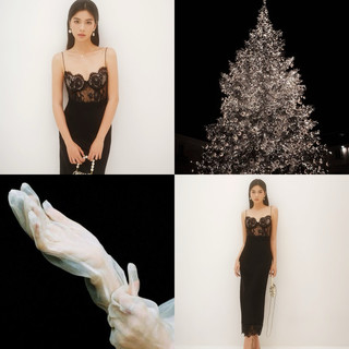 JENNIFER DRESS - váy lụa viền ren 2 dây thiết kế mềm mại nữ tính - Fragile Spine