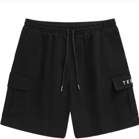 Quần Short in logo Teelab  2 Túi Hộp, Quần đùi from rộng nam nữ mặc thoáng mát thấm hút mồ hôi hottr