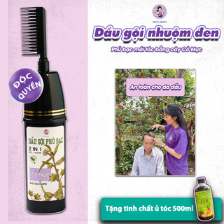 Dầu gội phủ bạc làm đen cho mái tóc - 1 tháng mới cần nhuộm lại - Chai 200ml Mộc Nhan