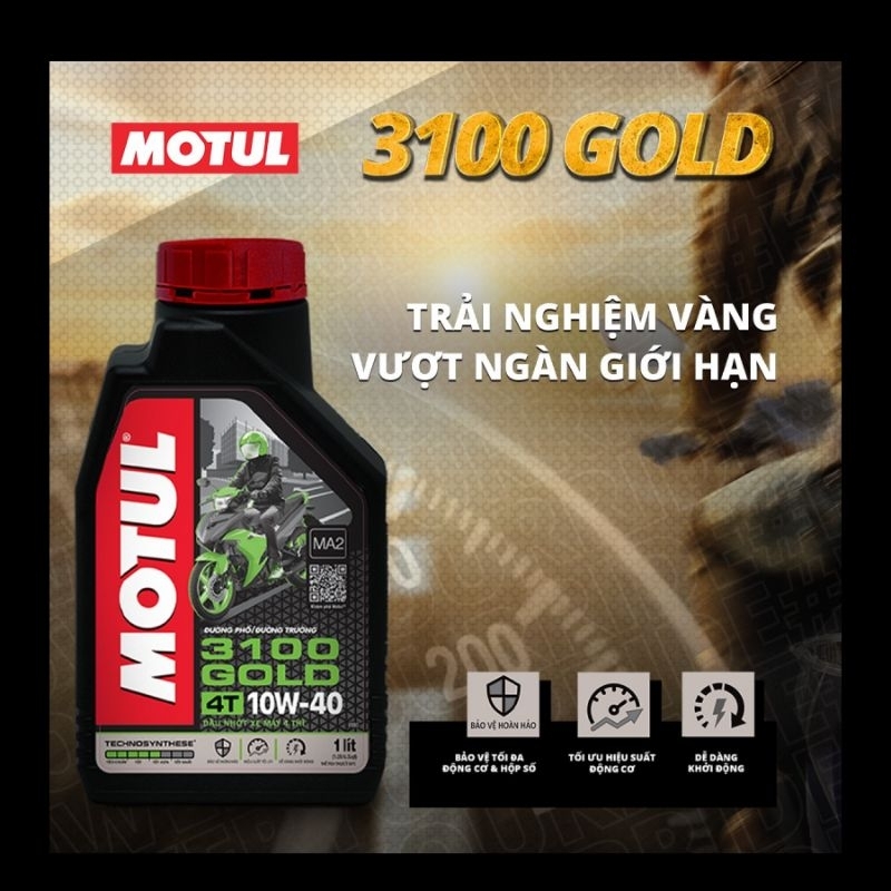 Nhớt Motul 3100 10w40 1lít3 cho xe Raider Fi Satria