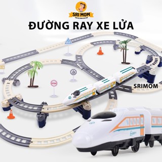 Bộ Đồ Chơi Lắp Ráp Mô Hình Thông Minh Đường Ray  Đoàn Tàu Xe Lửa, Tàu Hỏa Siêu Tốc Chạy Bằng Pin Dành Cho Bé